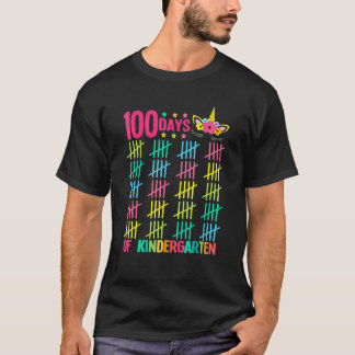 T-shirt Unicorn Kindergarten 100 Days Of School Girl Magic