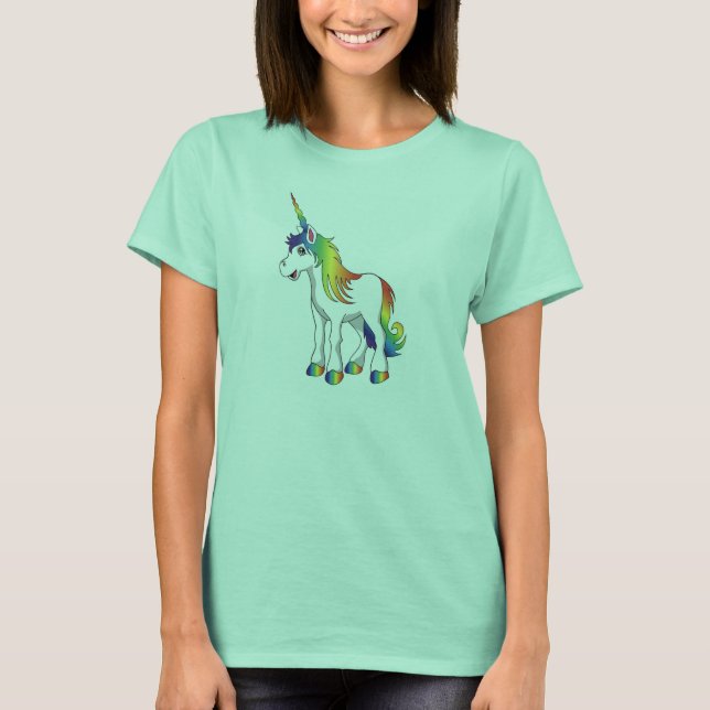 T-shirt Unicorn Ladies T Shirt (Devant)
