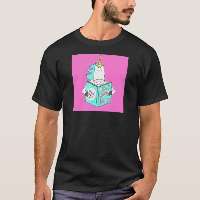T-shirt Unicorn Lecture Magic Tricks Livre mignon Humour r (Devant)