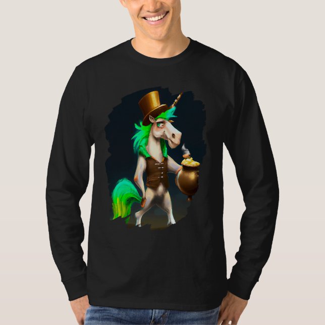 T-shirt Unicorn Leprechaun  Unicorns St Patricks Day (Devant)