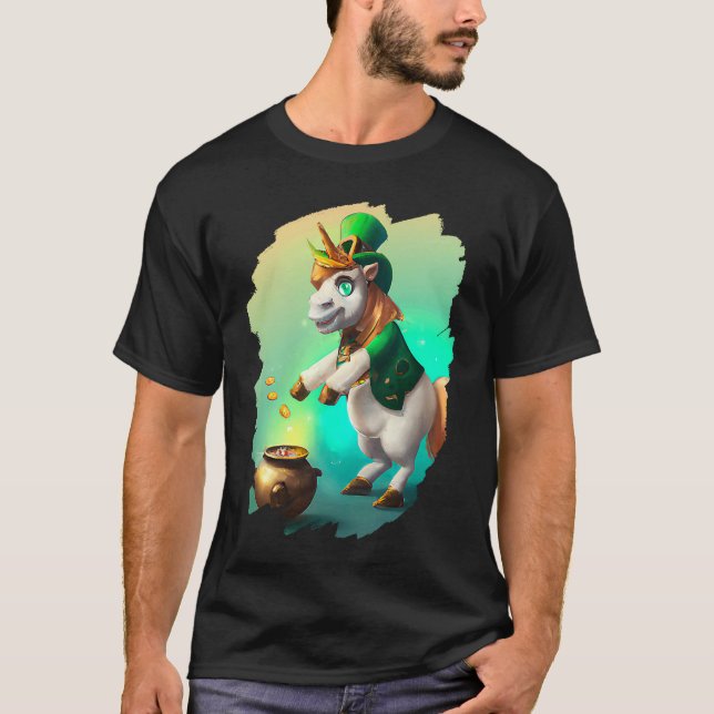 T-shirt Unicorn Leprechaun  Unicorns St Patricks Day  1 (Devant)