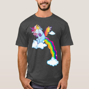 T-shirt Unicorn Lover Cadeau drôle Rainbow Pooping Unicorn