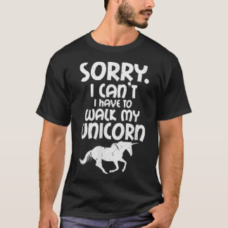 T-shirt Unicorn Lover Désolé Je Ne Peux Pas Devrais Marche
