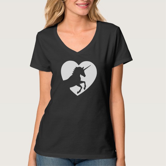 T-shirt Unicorn Lover Pour Les Filles Et Femmes Qui Aiment (Devant)