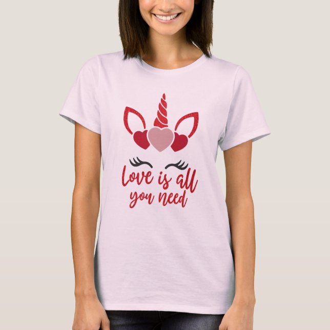 T-shirt Unicorn Lovers Valentines Day (Devant)