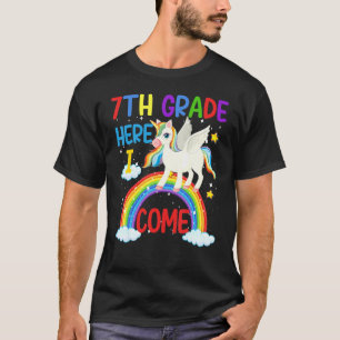 T-shirt Unicorn Magic 7e année Ici Je Reviens À L'École