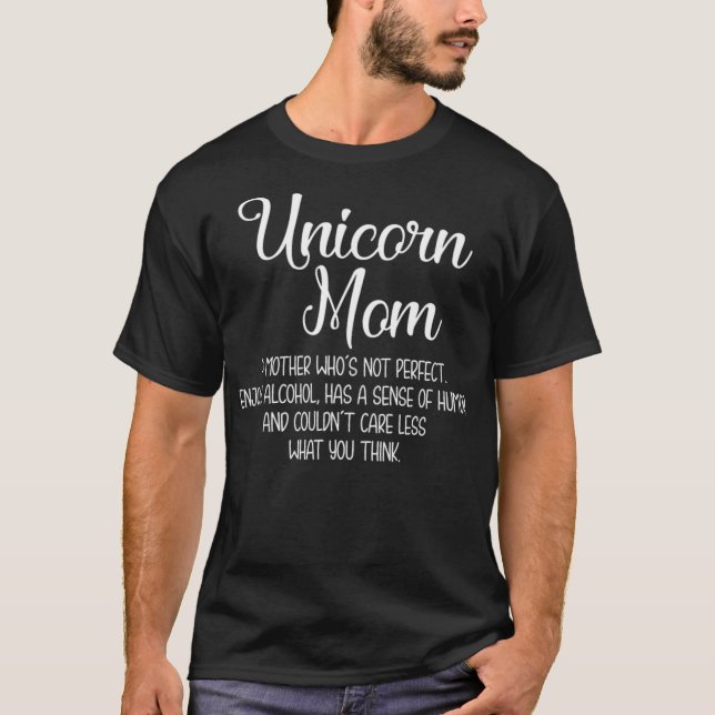 T-shirt Unicorn Maman pique la licorne (Devant)