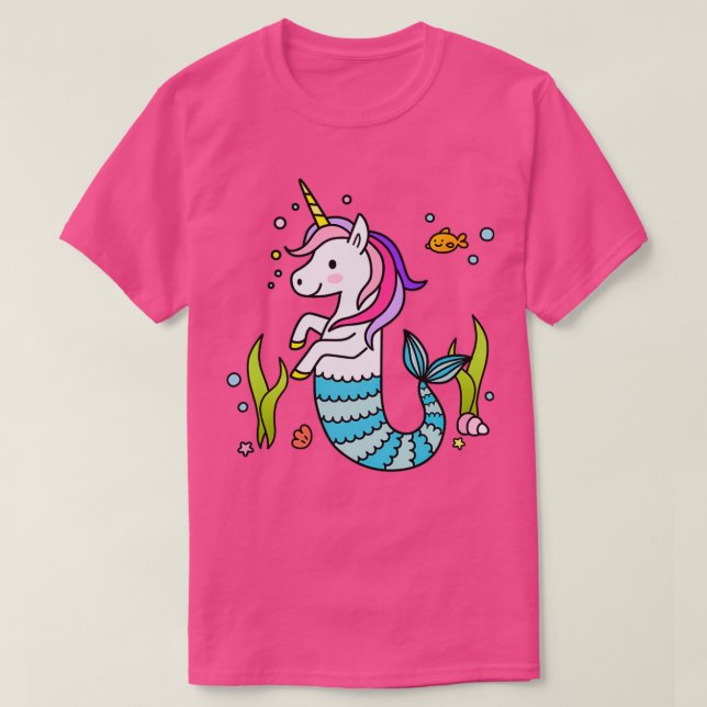 T-shirt Unicorn Mermaid mignon Fun Mermicorn (Design devant)