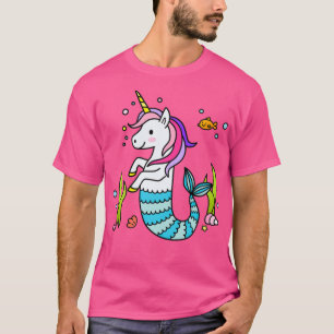 T-shirt Unicorn Mermaid mignon Fun Mermicorn