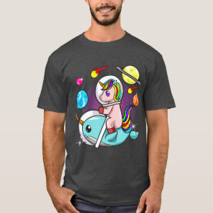 T-shirt Unicorn Narwhal Space Astronaut Science drôle