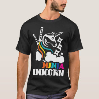 T-shirt Unicorn Ninja 3 black metal