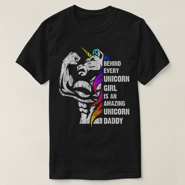 T-shirt Unicorn Papa Dadacorn Dadicorn Daddycorn Inspirati (Design devant)