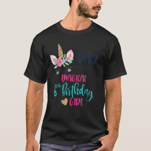 T-shirt Unicorn Papa de la 6ème fille anniversaire Chemise
