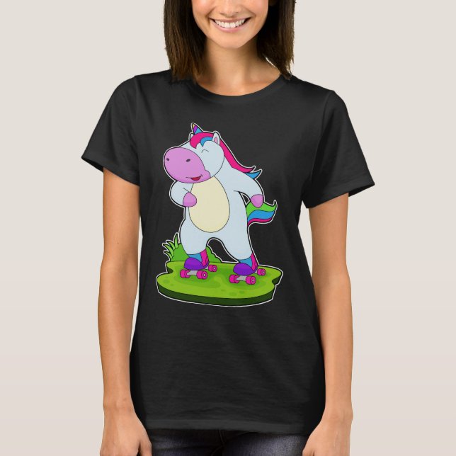 T-shirt Unicorn Patinage en ligne Patins à rouleaux (Devant)