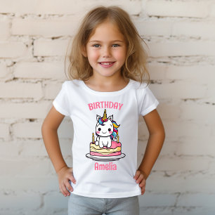 T-shirt Unicorn Personnalisée Fête d'Anniversaire