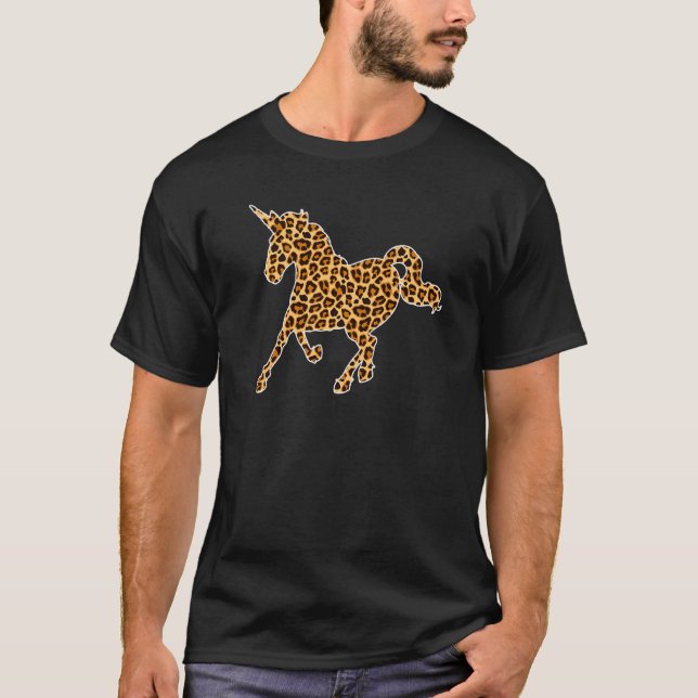 T-shirt Unicorn Pet Poster de animal Leopard Girls Femmes  (Devant)