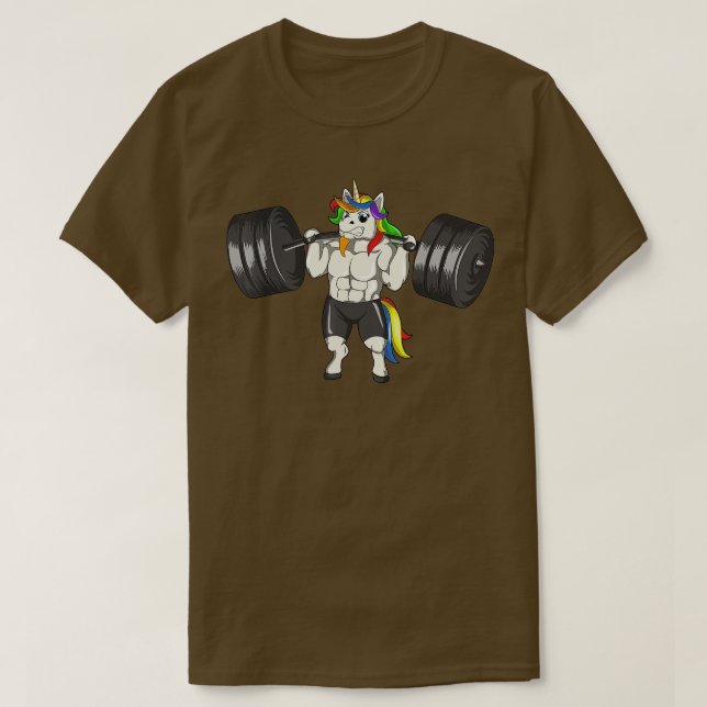 T-shirt Unicorn Poids Deadlift Funny Workout Fitne (Design devant)