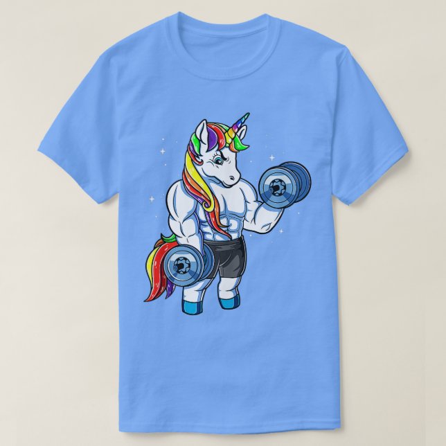 T-shirt Unicorn Poids Rainbow Unicorn Gym Femmes (Design devant)