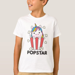 T-shirt Unicorn Popcorn Whats Poppin Funny PopStar