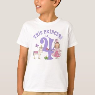 T-shirt Unicorn Princess 4e anniversaire