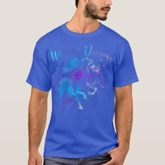 T-shirt UNICORN RÊVES Pegasus Flying Horse Vintage Ado G
