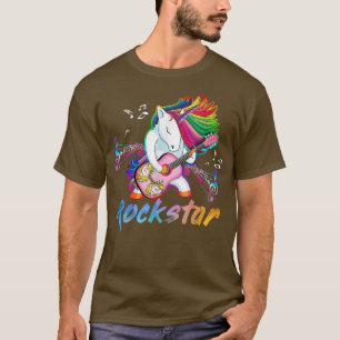 T-shirt Unicorn Rock Star Guitar Rockin' music singer