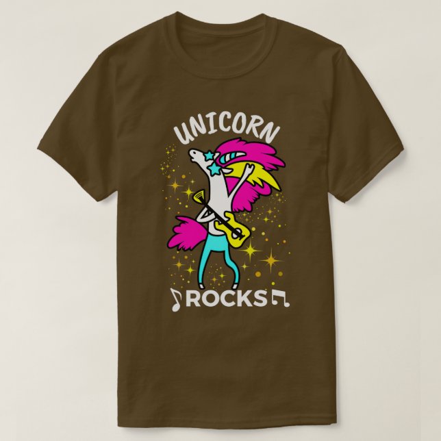 T-shirt Unicorn Rocks I Love Unicorns (Design devant)