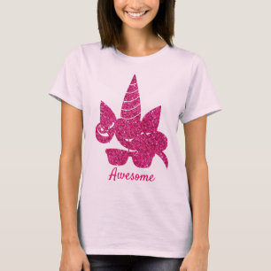 T-shirt Unicorn rose Parties scintillant mignonne fille en