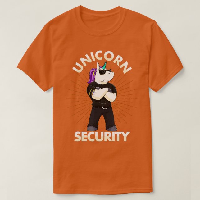 T-shirt Unicorn Sécurité Anniversaire Hommes garçons Papa  (Design devant)