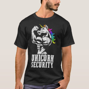 T-shirt Unicorn Sécurité Rainbow Muscle Manly Funny Cade
