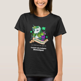T-shirt Unicorn Shenanigator Une Personne Qui Instine Shen