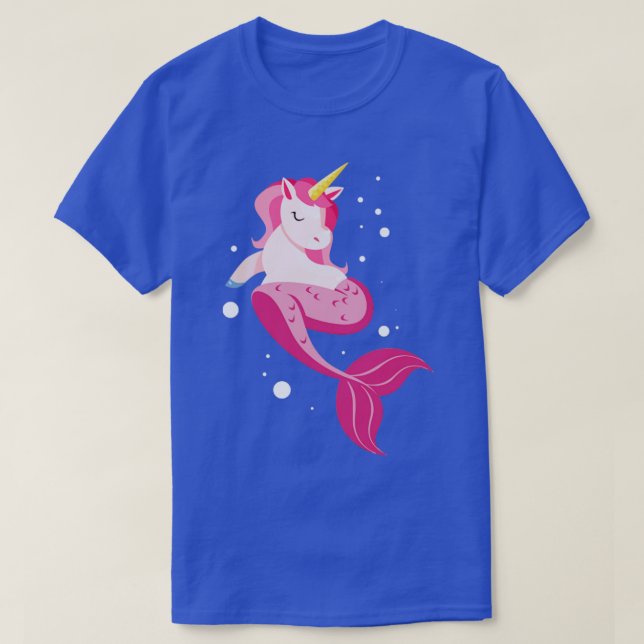 T-shirt Unicorn Sirène Unicorno Mermicorno Tee246 magie (Design devant)