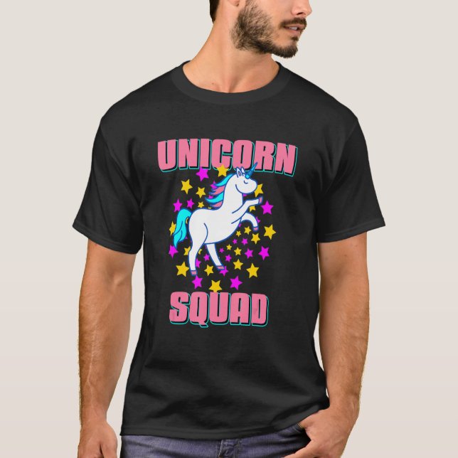 T-shirt Unicorn Squad Awesome Dazzling Présente (Devant)