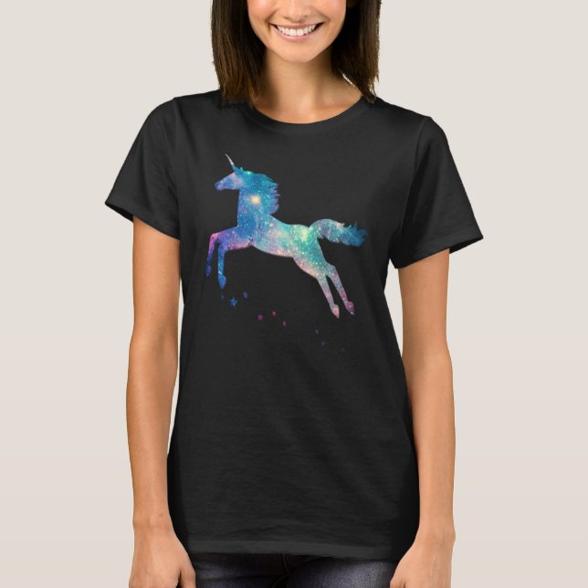 T-shirt Unicorn Squad Galaxy Galactic Space Flying (Devant)