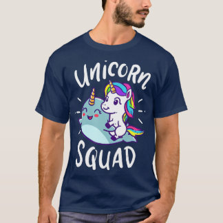 T-shirt Unicorn Squad Narwhal Funny mignon fête d'annivers
