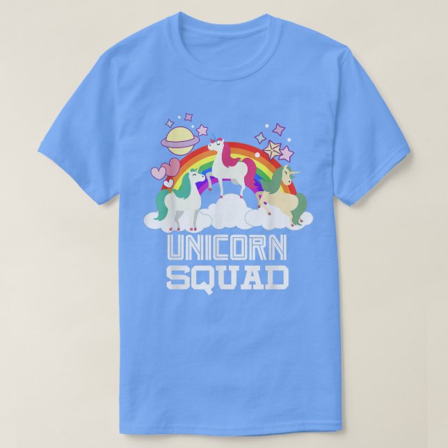 T-shirt Unicorn Squad Rainbow Fantasy Fairy Tale  (Design devant)