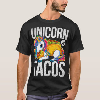 T-shirt Unicorn Tacos T Girls Femmes Arc-en-ciel Taco