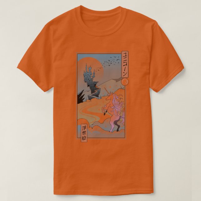 T-shirt Unicorn Ukiyoe (Design devant)