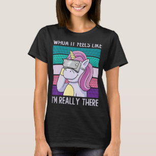 T-shirt Unicorn Virtual Reality Vr Gamer Rainbow Magic C
