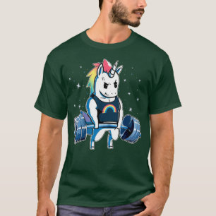 T-shirt Unicorn Weighlifting Funny Workout Gym