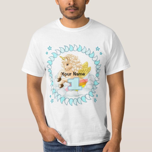 T-shirt Unicorne 1 an Anniversaire (Devant)