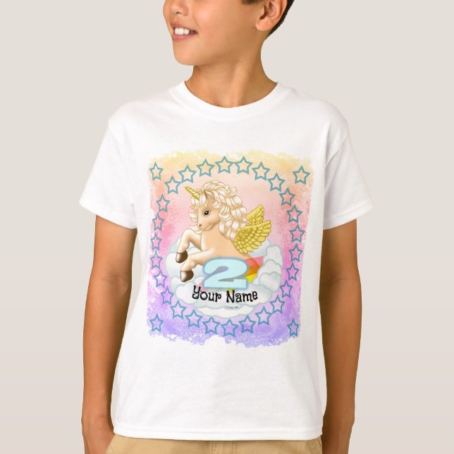 T-shirt Unicorne 2 ans Anniversaire (Devant)
