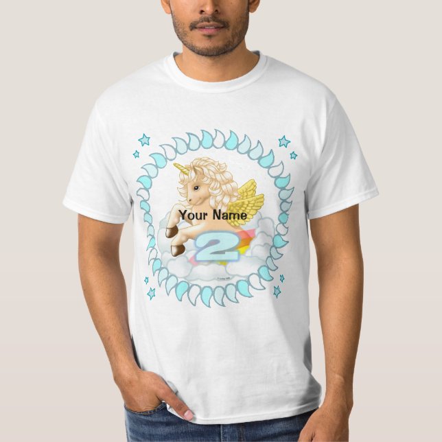T-shirt Unicorne 2 ans Anniversaire (Devant)