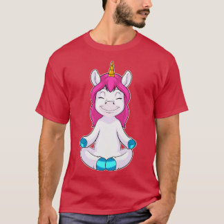 T-shirt Unicorne à Meditate en position assise