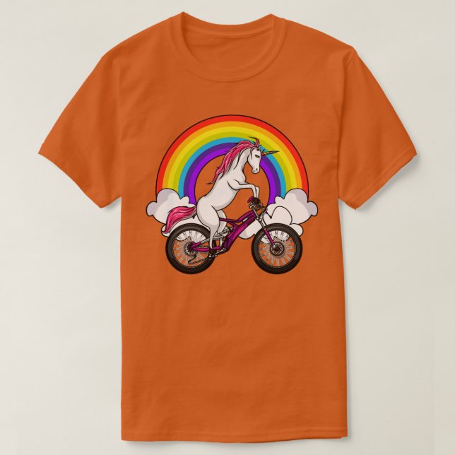 T-shirt Unicorne À Vélo (Design devant)