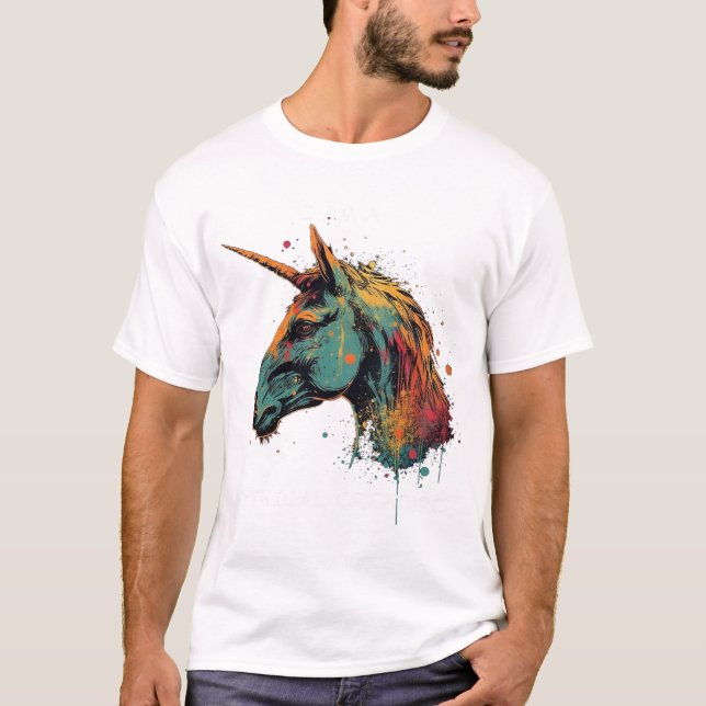 T-shirt Unicorne Abstraite (Devant)