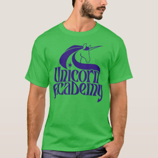 T-shirt Unicorne Academy Silhouettes avant et arrière impr