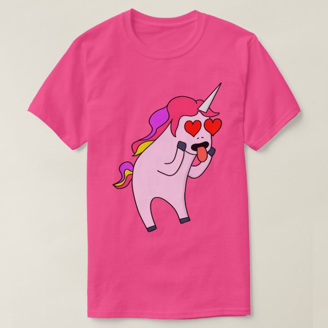 T-shirt Unicorne amoureuse (Design devant)
