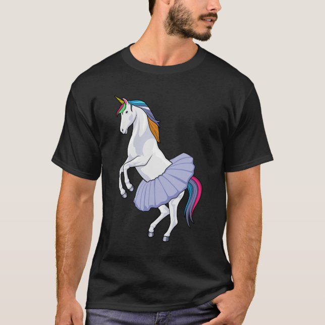 T-shirt Unicorne au Ballet avec jupe (Devant)