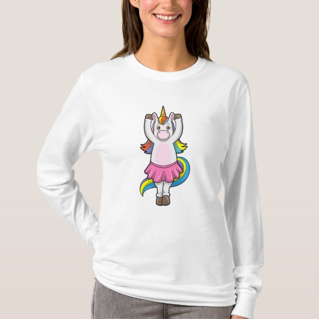 T-shirt Unicorne au Ballet Dance avec jupe (Devant)